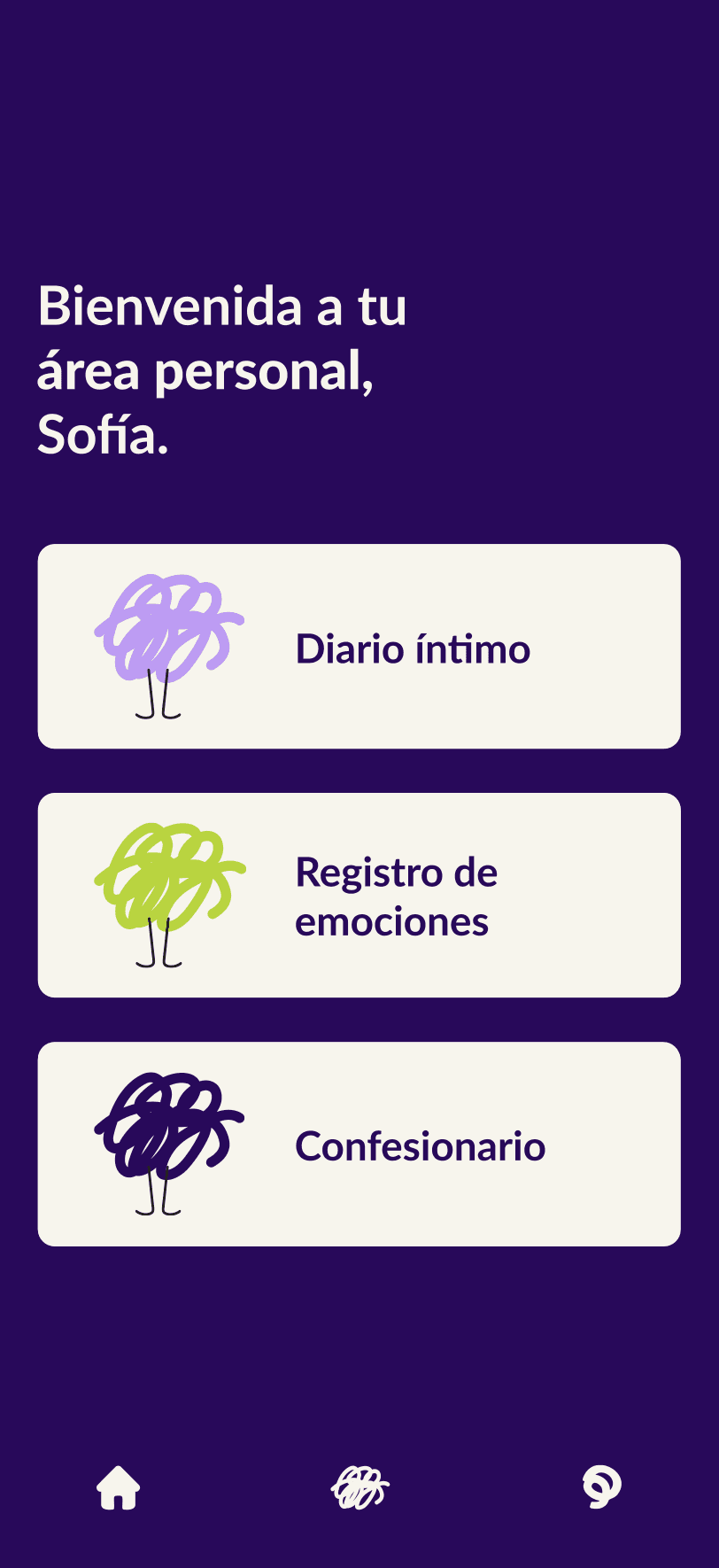 Bienvenida a tu área personal
